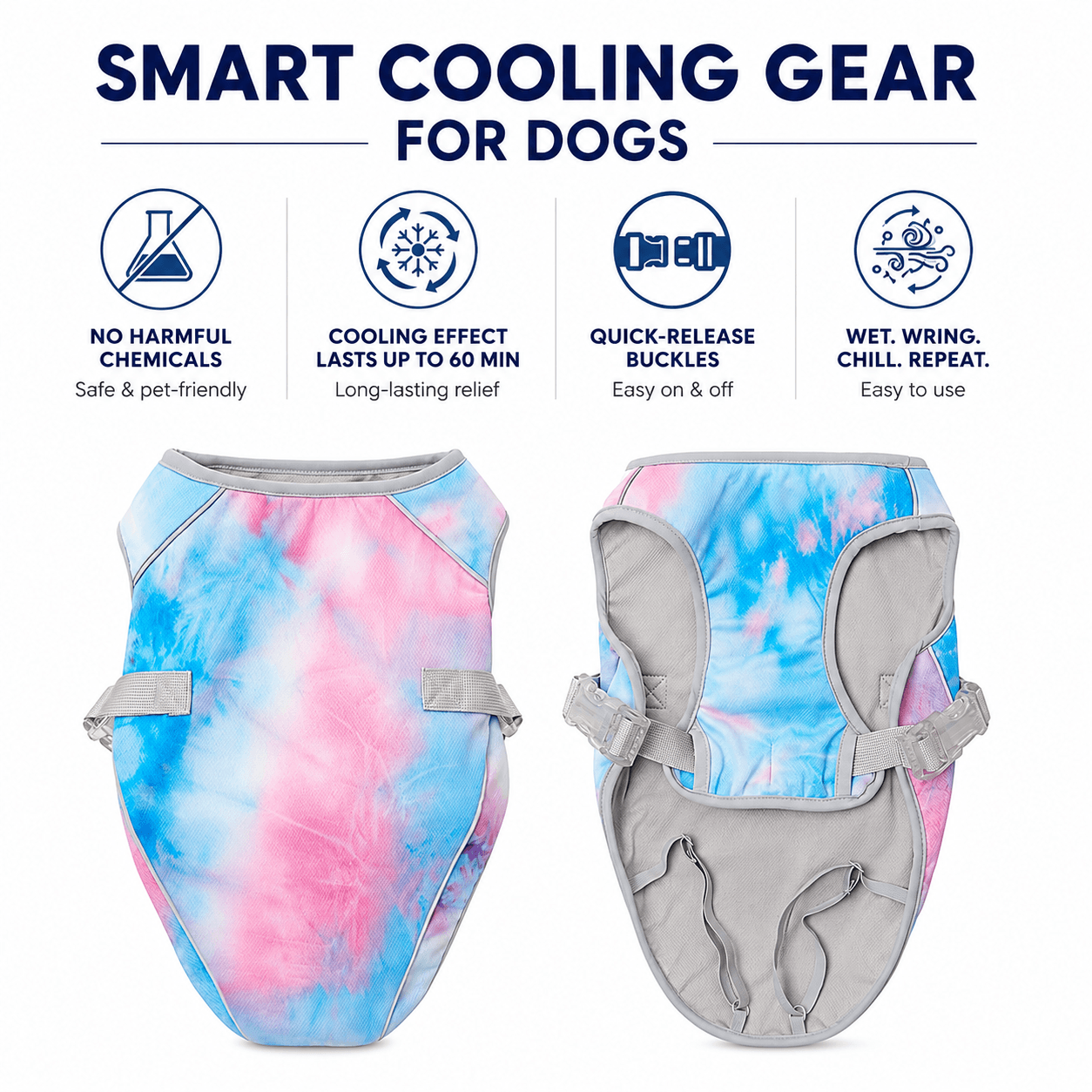Dog Cooling Vest Hot Weather SPF 50 UV Protection - view 5