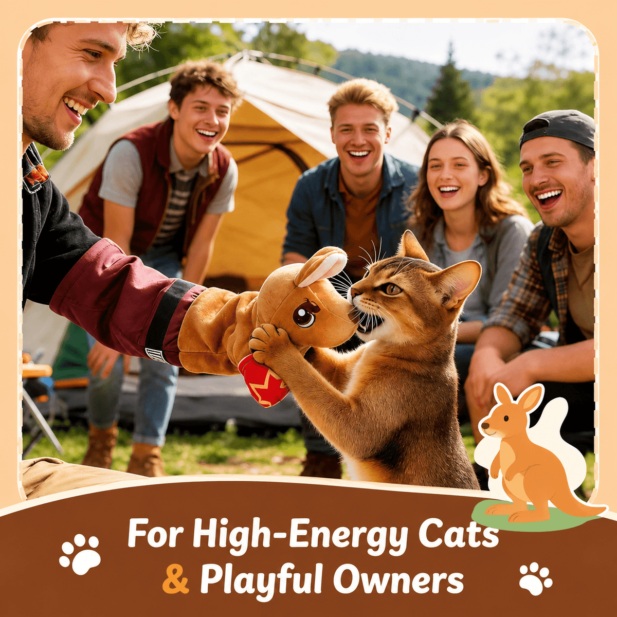Cat Wrestling Glove & Interactive Wrestler Toy for Cats