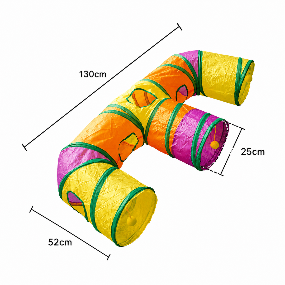 Foldable Cat Tunnel & Interactive Hide & Play Toy