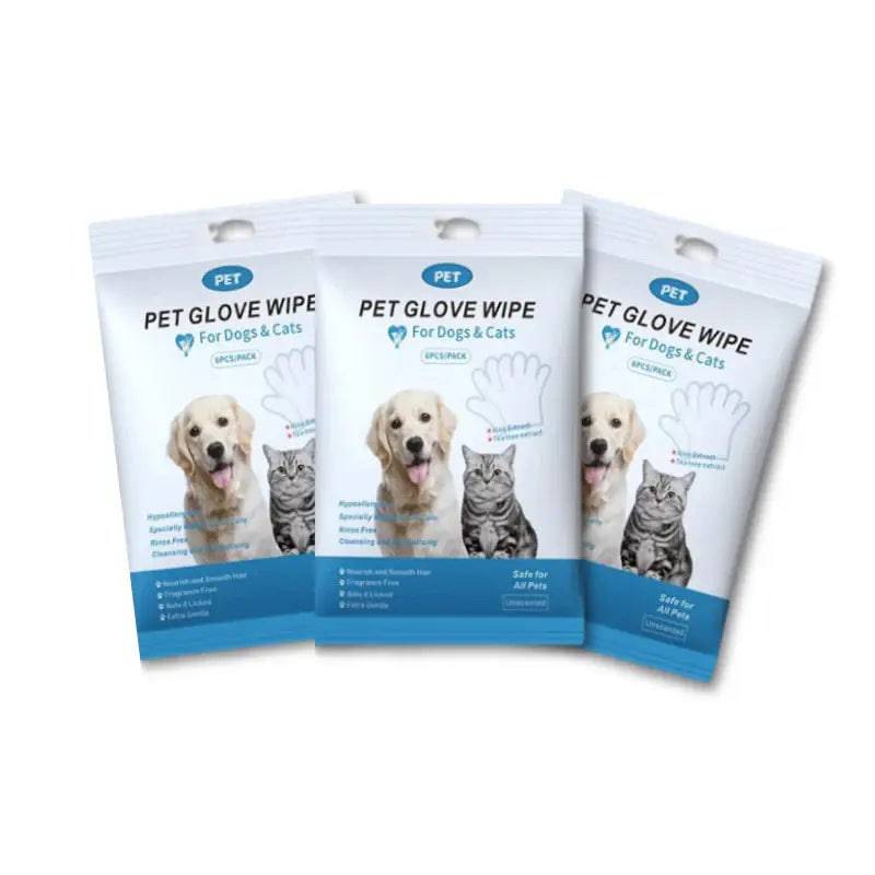 Noblias Deodorizing Pet Glove Wipes, 18-pack, mud-free paws cleaning and deodorizing for dogs and cats.