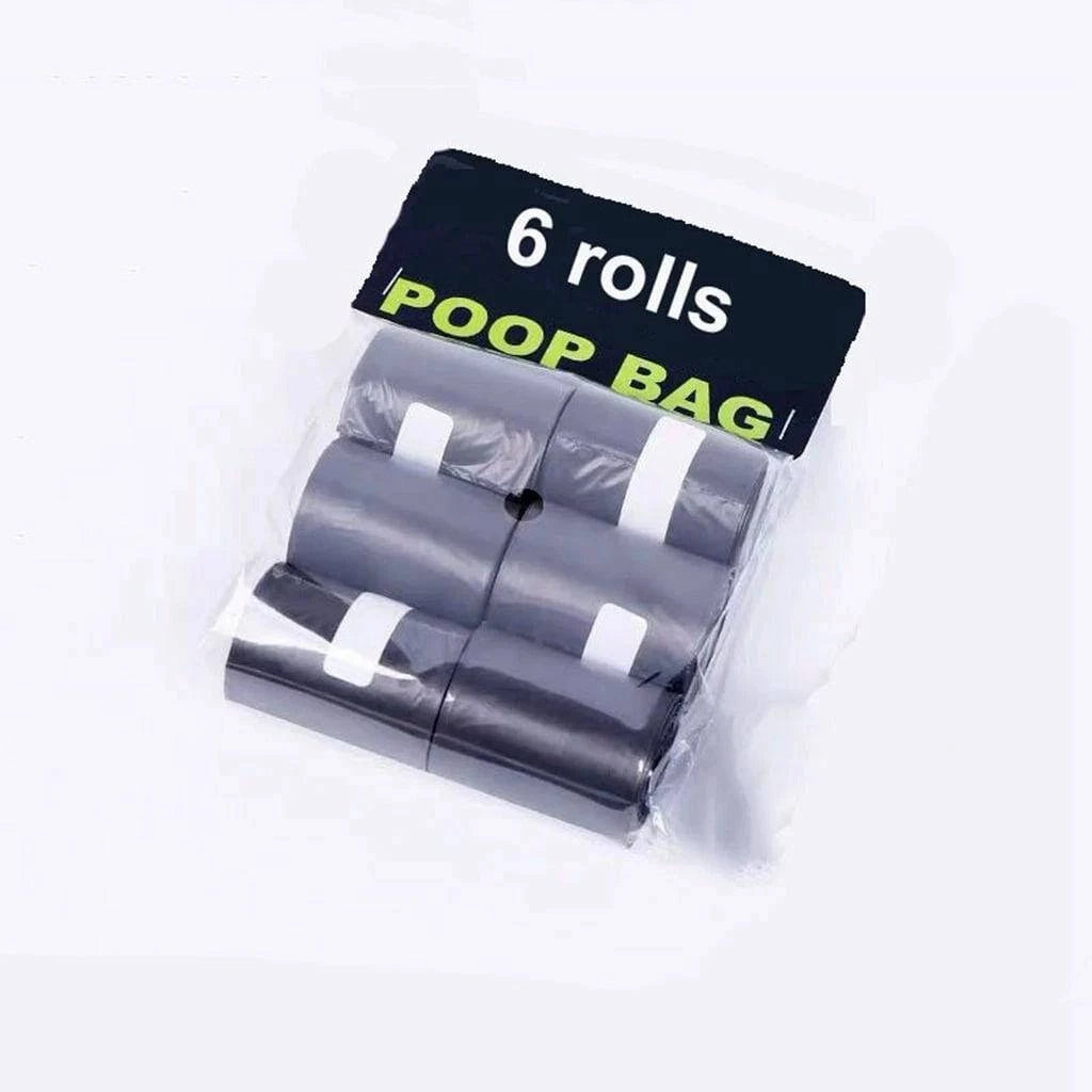 Pack of six poop bag rolls for the foldable pooper scooper.
