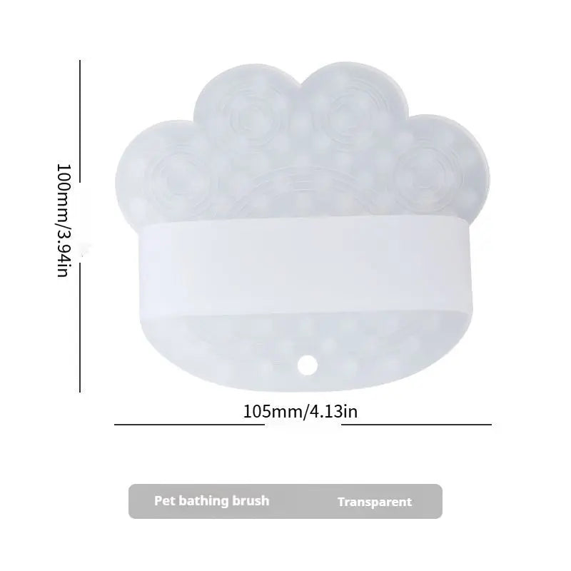 Light blue Noblias pet grooming brush, soft bath and massage tool for dogs and cats, with gentle bristles for cleaning and soothing pets.