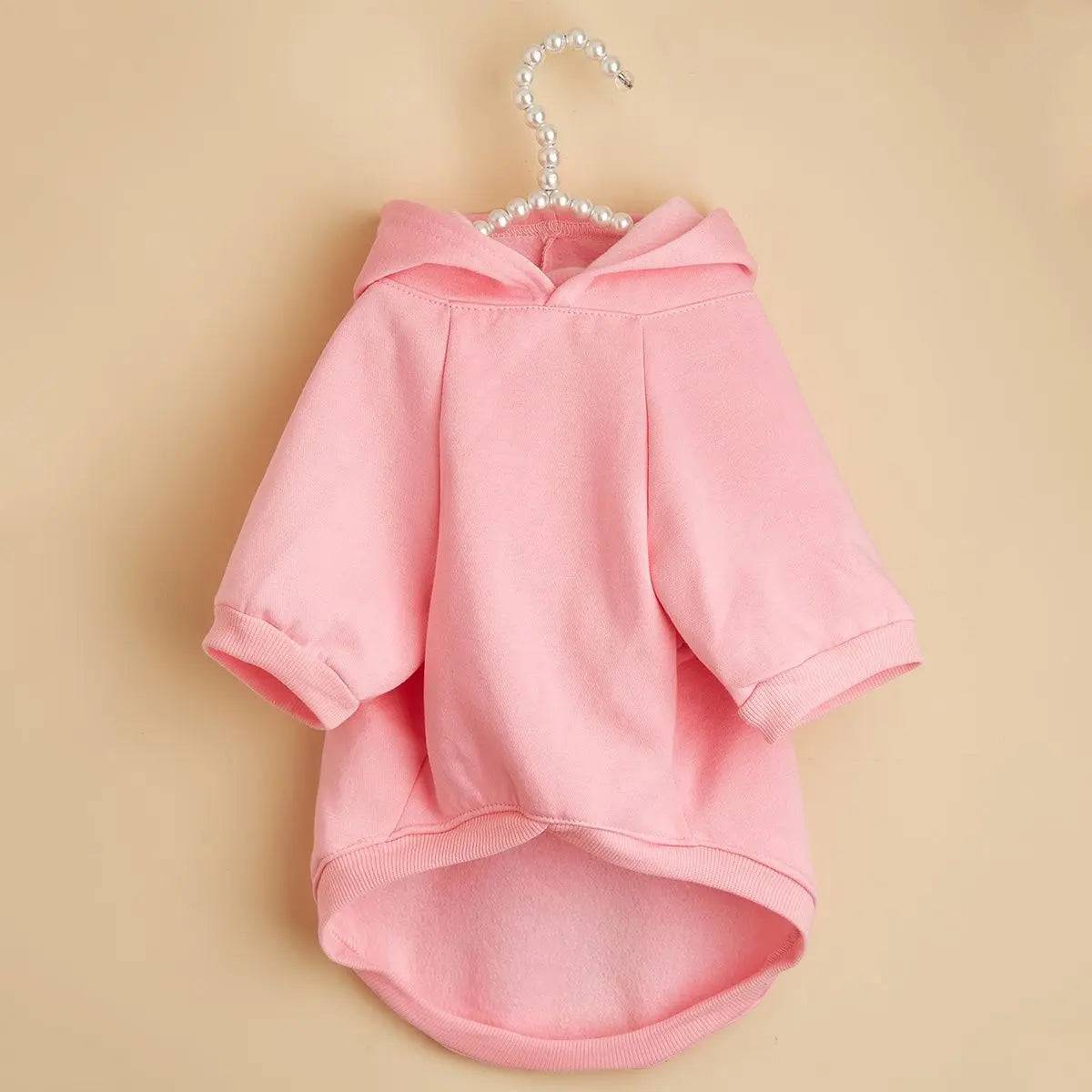 Cute Noblias pet hoodie for dogs and cats with "I Love My Mom" print, cozy and stylish pet apparel for small pets.