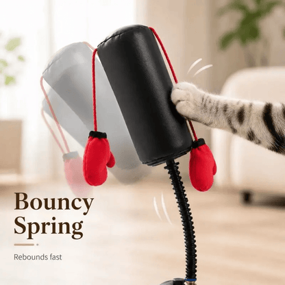 Interactive Cat Boxing Toy with Suction Cup and Spring