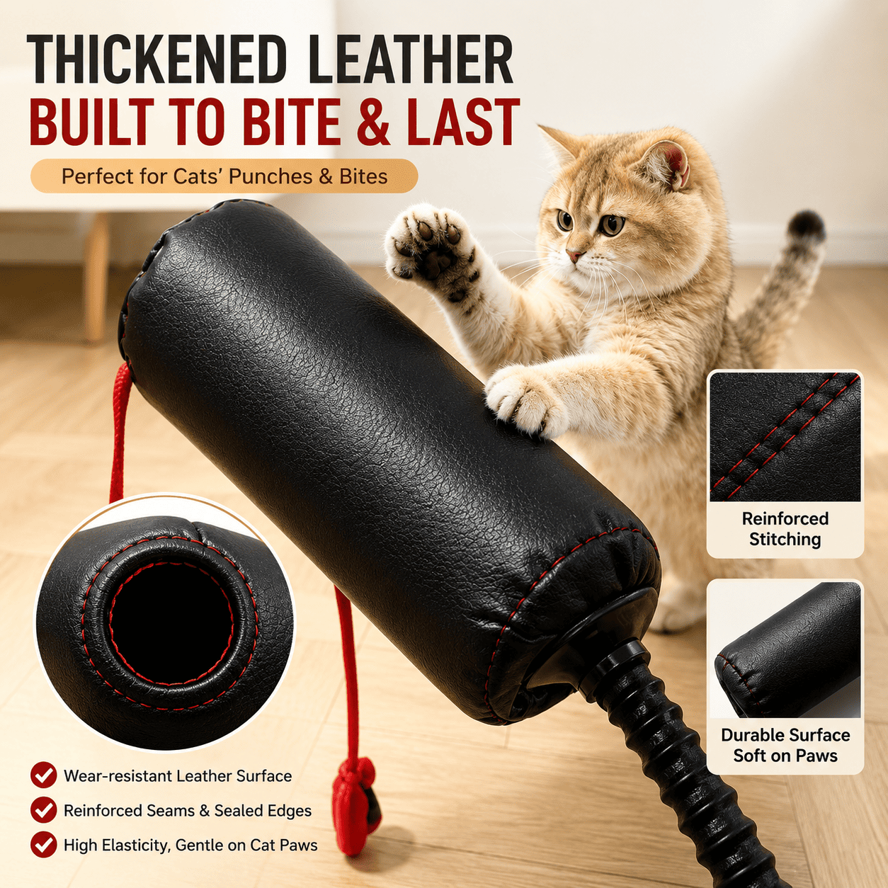 Interactive Cat Boxing Toy with Suction Cup and Spring