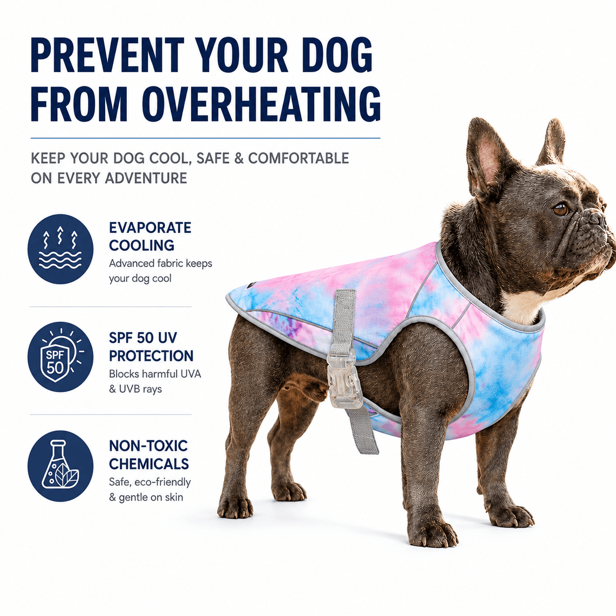Dog Cooling Vest Hot Weather SPF 50 UV Protection - view 2