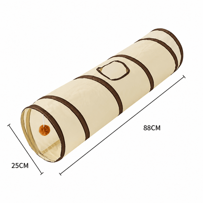 Foldable Cat Tunnel & Interactive Hide & Play Toy