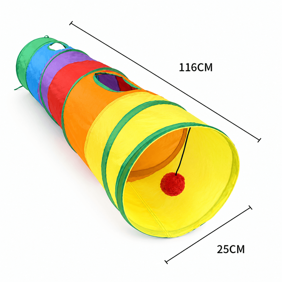 Foldable Cat Tunnel & Interactive Hide & Play Toy