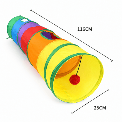 Foldable Cat Tunnel & Interactive Hide & Play Toy