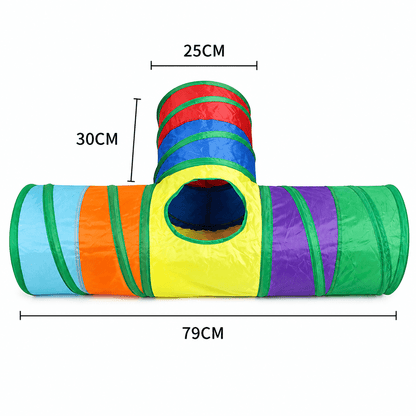 Foldable Cat Tunnel & Interactive Hide & Play Toy