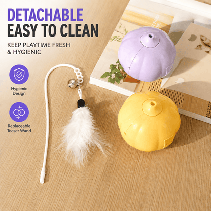 Interactive Feather & Laser Cat Toy & Wobble Teaser with Bell