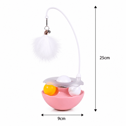 Interactive Cat Toy with Feather, Bell & Catnip