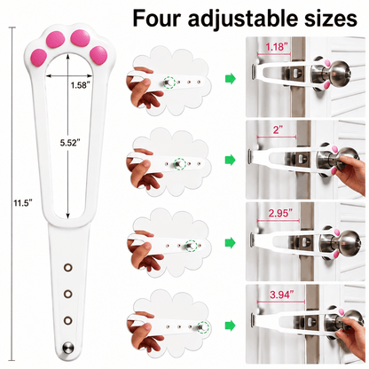 Adjustable Pet Door Holder & No-Drill Door Latch for Cats & Dogs