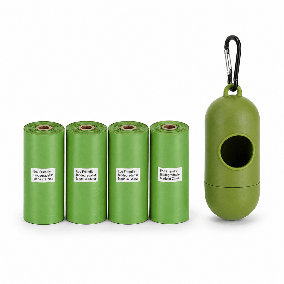 HDPE + EPI Dog Poop Bags & Leak-Proof Rolls with Free Dispenser