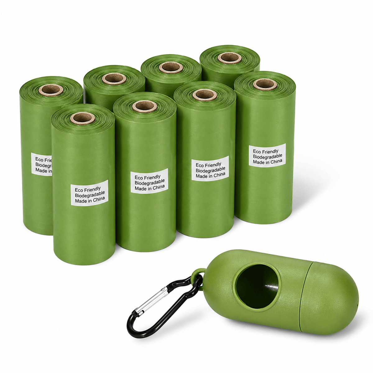 HDPE + EPI Dog Poop Bags & Leak-Proof Rolls with Free Dispenser