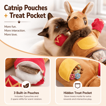 Cat Wrestling Glove & Interactive Wrestler Toy for Cats