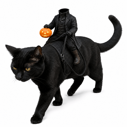 Headless Horseman Cat Costume & Funny 3D Halloween Pet Costume
