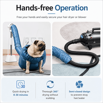 360° Hands-Free Pet Drying Bag