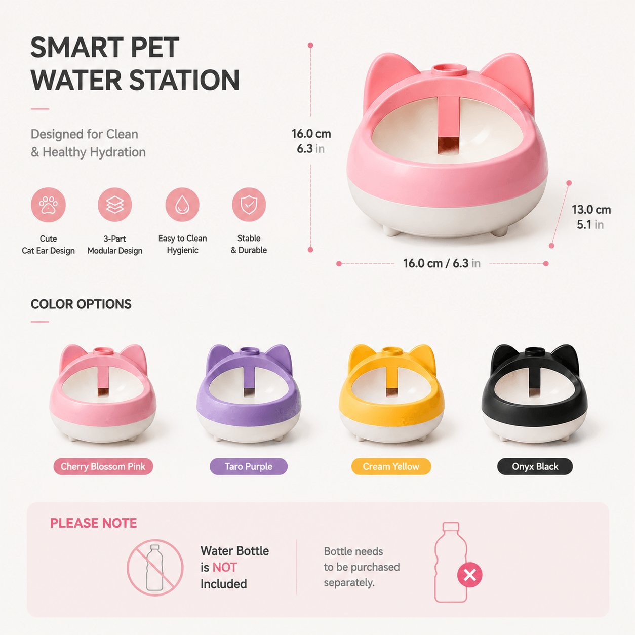 Automatic Self-Refill Gravity Water Bowl for Cats and Dogs