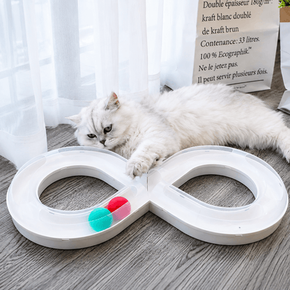 Infinity Figure-Eight Cat Track Toy with Rolling Balls - view 6