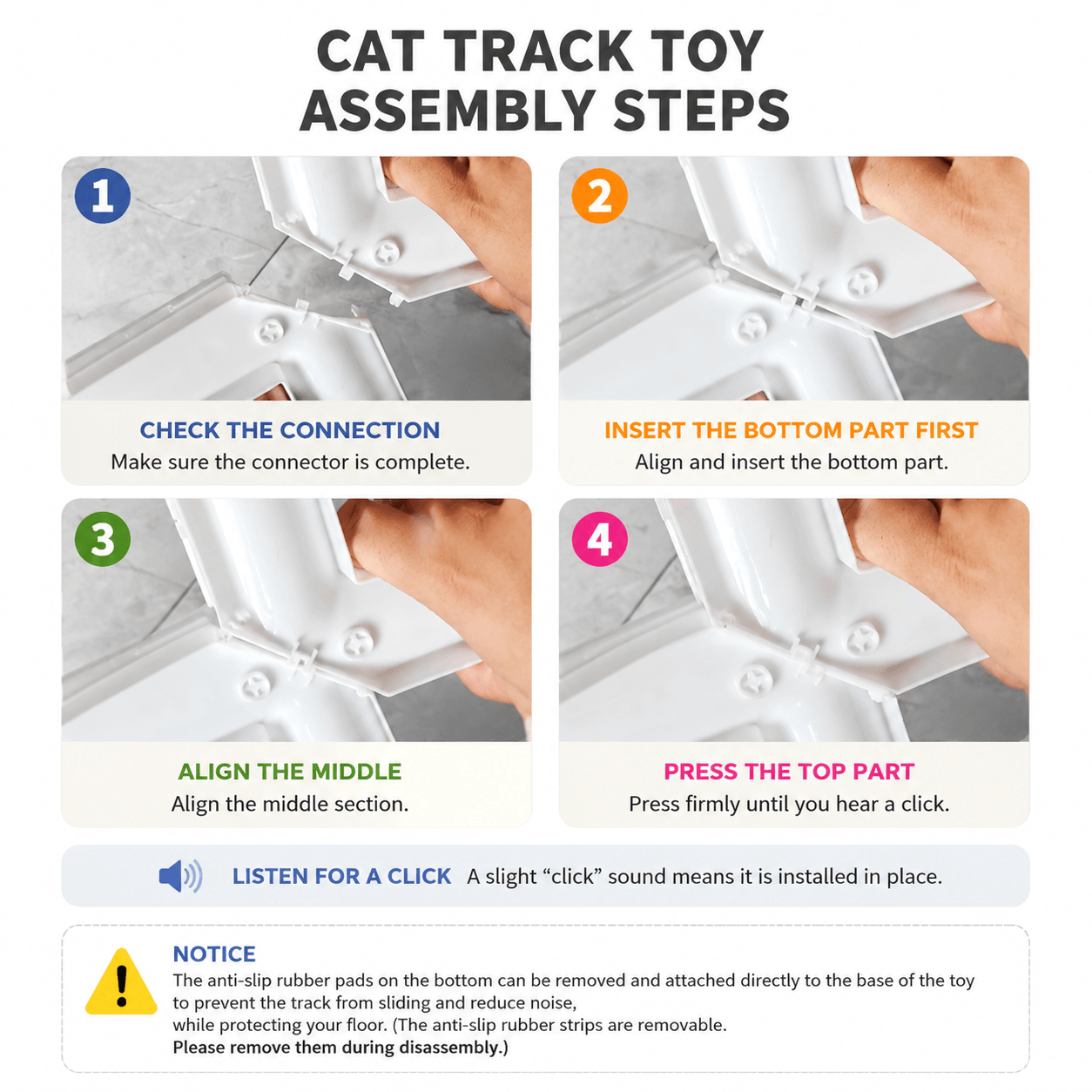 Infinity Figure-Eight Cat Track Toy with Rolling Balls - view 5
