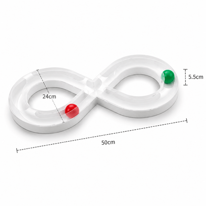 Infinity Figure-Eight Cat Track Toy with Rolling Balls - view 7