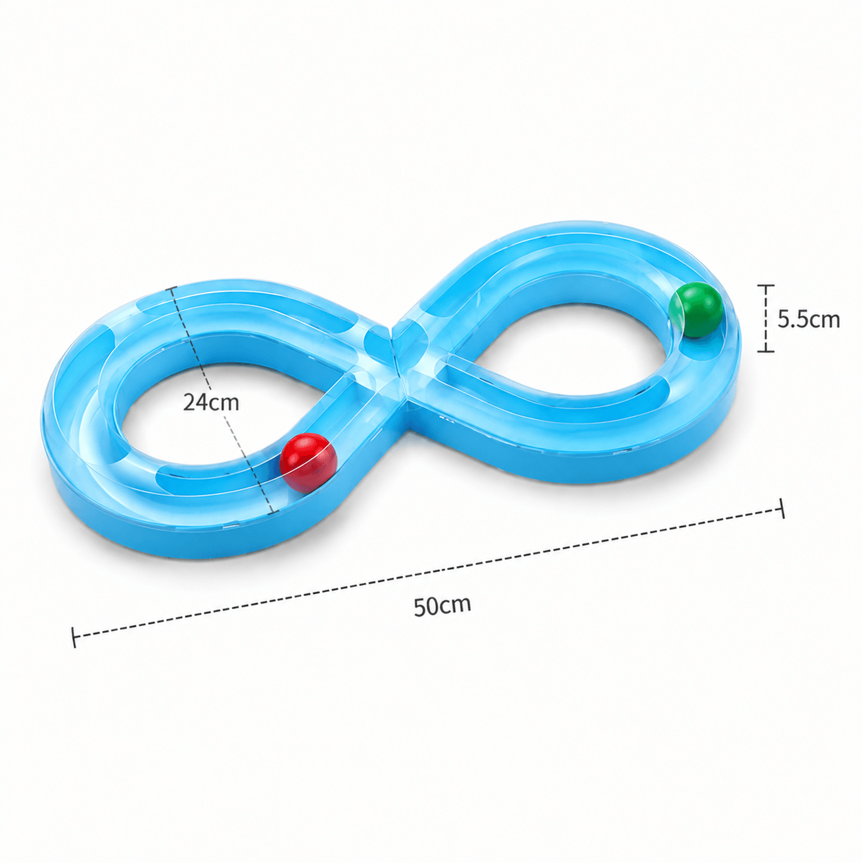 Infinity Figure-Eight Cat Track Toy with Rolling Balls - view 8