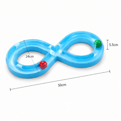 Infinity Figure-Eight Cat Track Toy with Rolling Balls - view 8