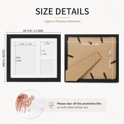 Pet Paw Print Frame Kit Air-Dry Clay and Photo Display - view 2
