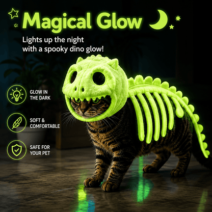 Dinosaur Skeleton Halloween Costume for Dogs and Cats - view 7