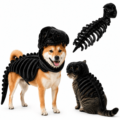 Dinosaur Skeleton Halloween Costume for Dogs and Cats - view 11