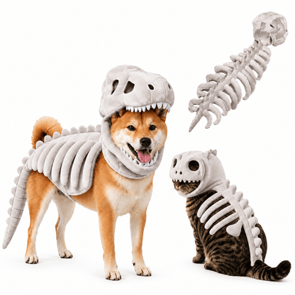Dinosaur Skeleton Halloween Costume for Dogs and Cats - view 13
