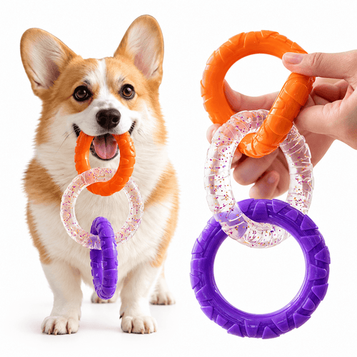 3-Ring Dog Chew & Tug Toy