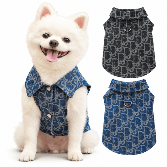 Denim-Style Vest for Dogs & Cats