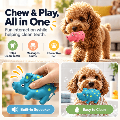 Squeaky Pig Dog Toy & Soft Latex Chew Toy