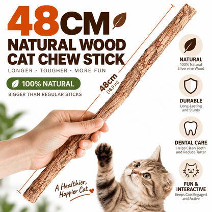 Extra-Long Silvervine Cat Chew Stick