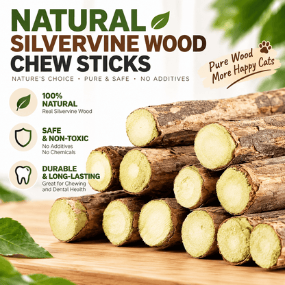 Extra-Long Silvervine Cat Chew Stick