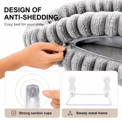 Reversible Cat Window Hammock & Cozy Suction Cup Hanging Bed