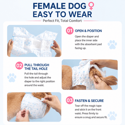 Disposable Dog Diapers for Male & Female Dogs & 10 Pack
