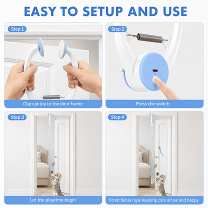 Automatic Hanging Cat Toy & Interactive Moving Mouse Toy for Indoor Cats