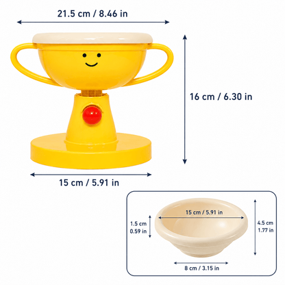 5-Level Adjustable Elevated Pet Bowl & 60° Tilt Feeding Bowl for Cats & Dogs