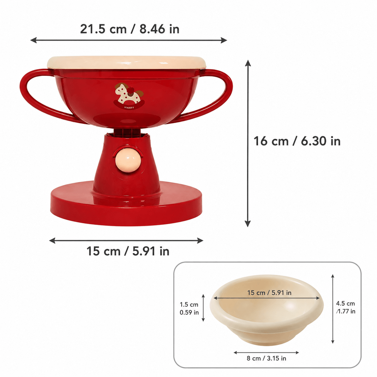 5-Level Adjustable Elevated Pet Bowl & 60° Tilt Feeding Bowl for Cats & Dogs