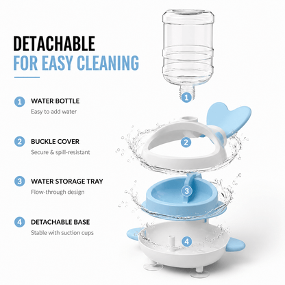 Automatic Pet Water Dispenser & Siphon Gravity Water Bowl for Cats & Dogs