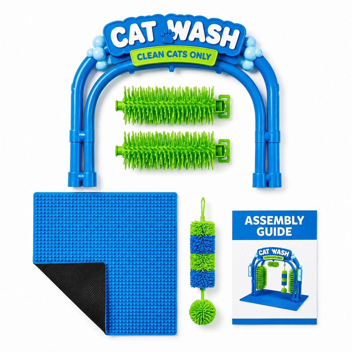 Cat Self-Grooming Station & Interactive Brush & Massage Toy