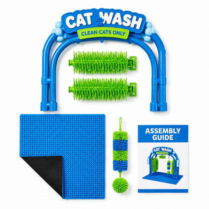 Cat Self-Grooming Station & Interactive Brush & Massage Toy