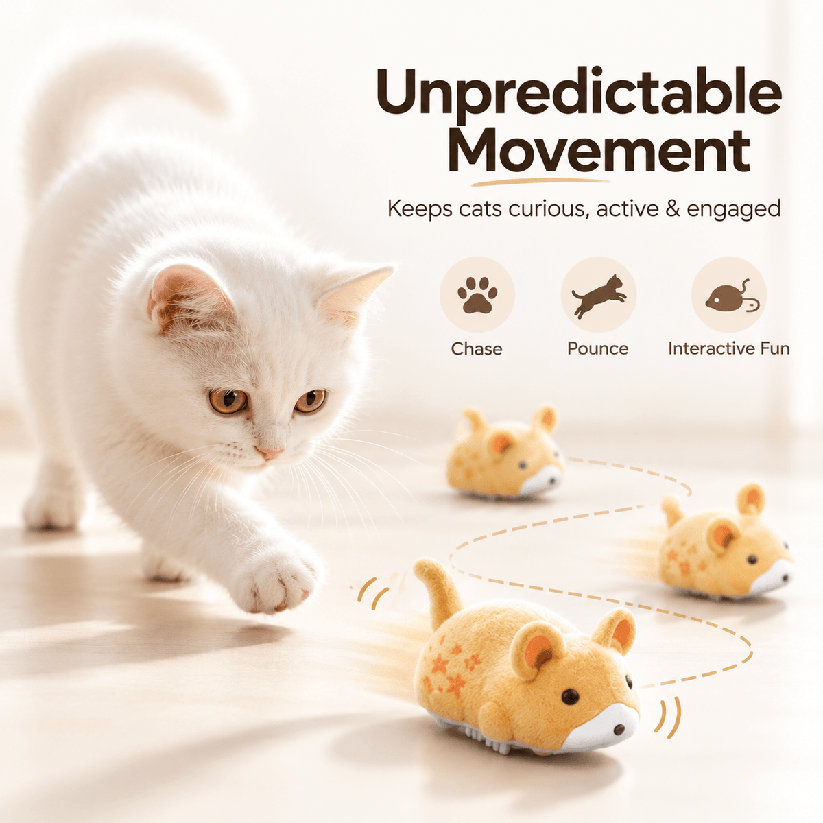 Automatic Moving Mouse Cat Toy