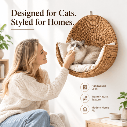 Purrfectly Cozy Handmade Hanging Cat Bed