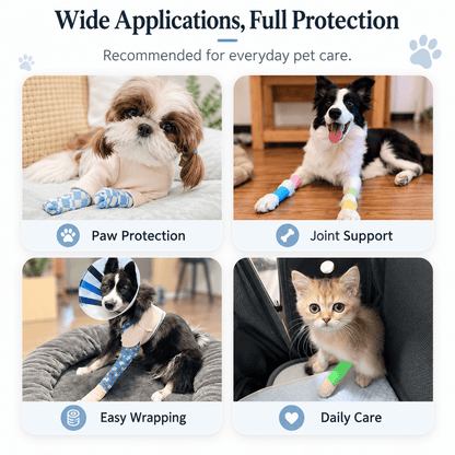 Self-Adhesive Pet Bandage Wrap for Dogs & Cats