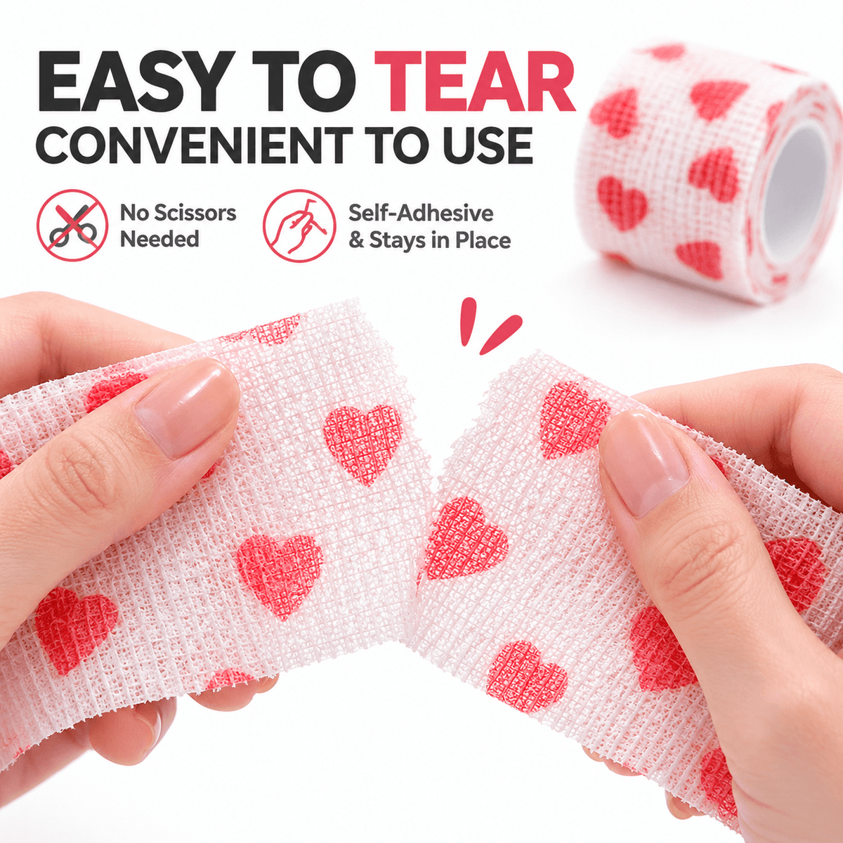 Self-Adhesive Pet Bandage Wrap for Dogs & Cats