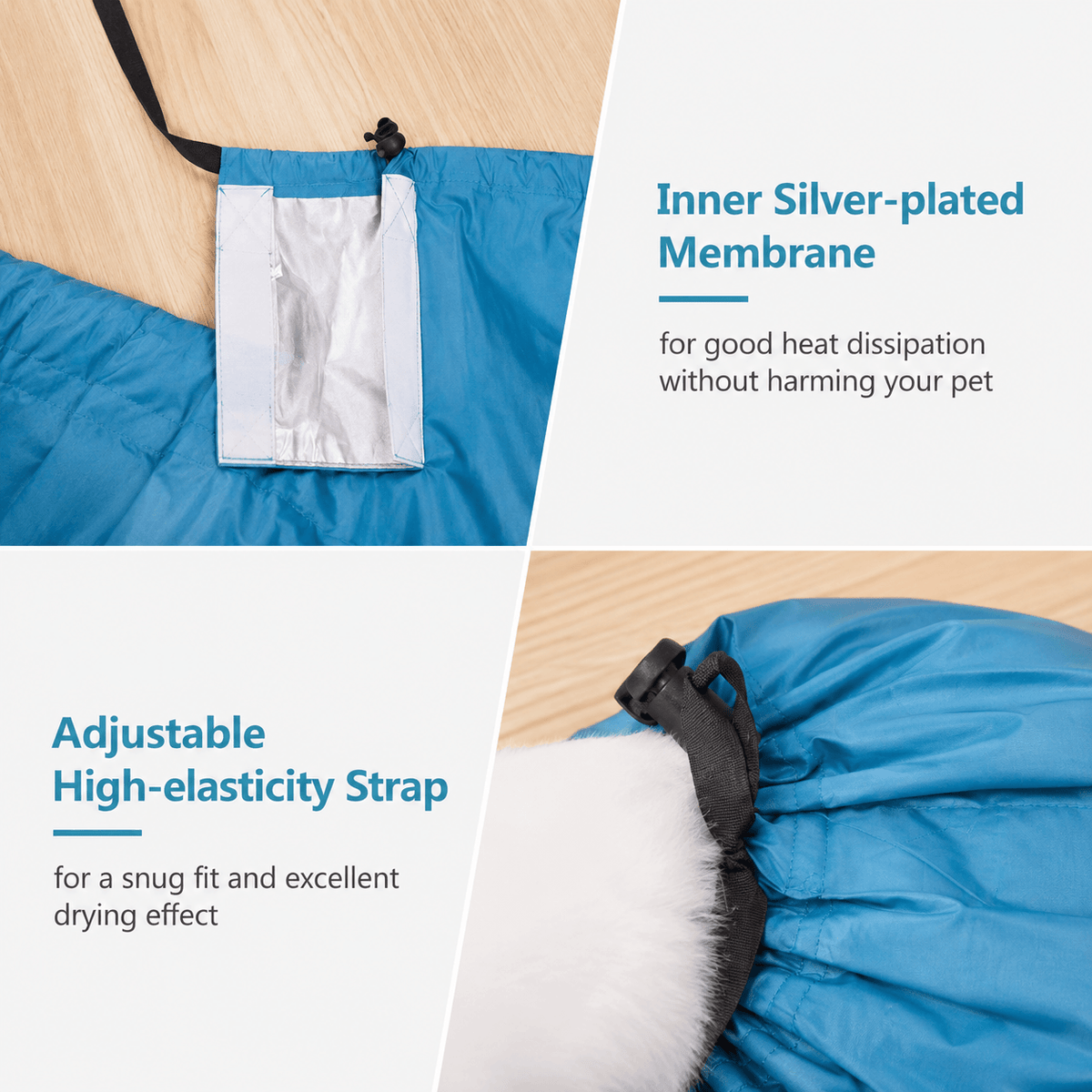 360° Hands-Free Pet Drying Bag